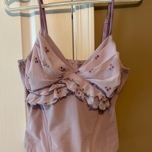 Lavender Floral Bustier Bra